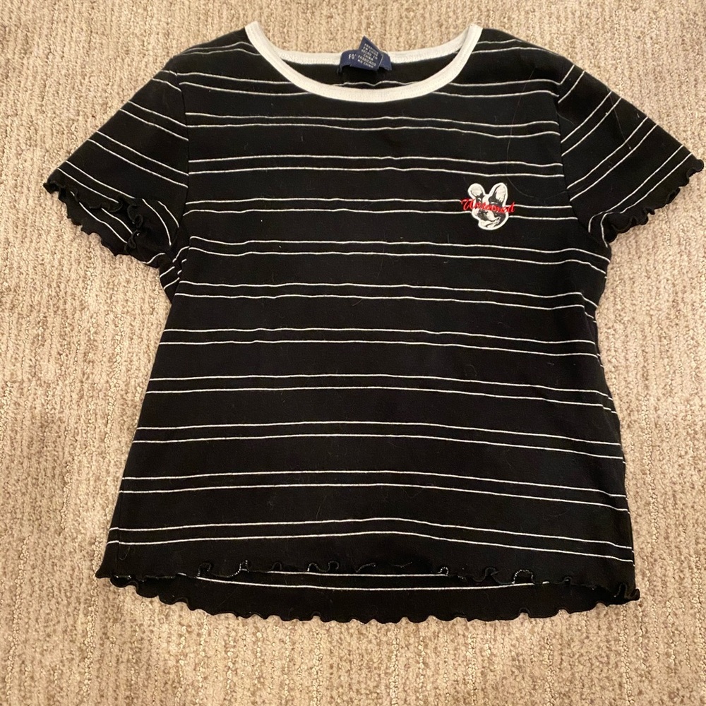 girls forever 21 striped “untamed” shirt